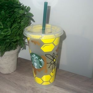 Customized bumble bee 24 oz cold cup